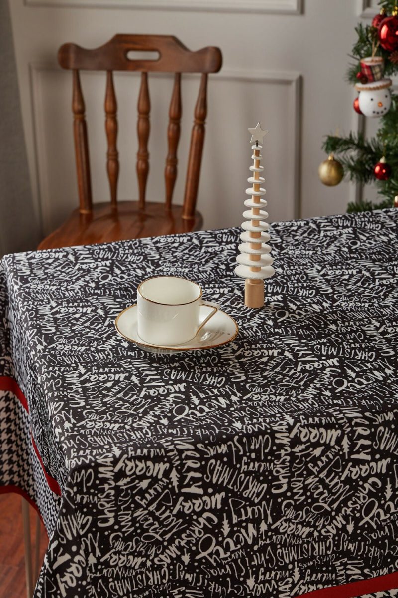 New Year Merry Christmas Tablecloth