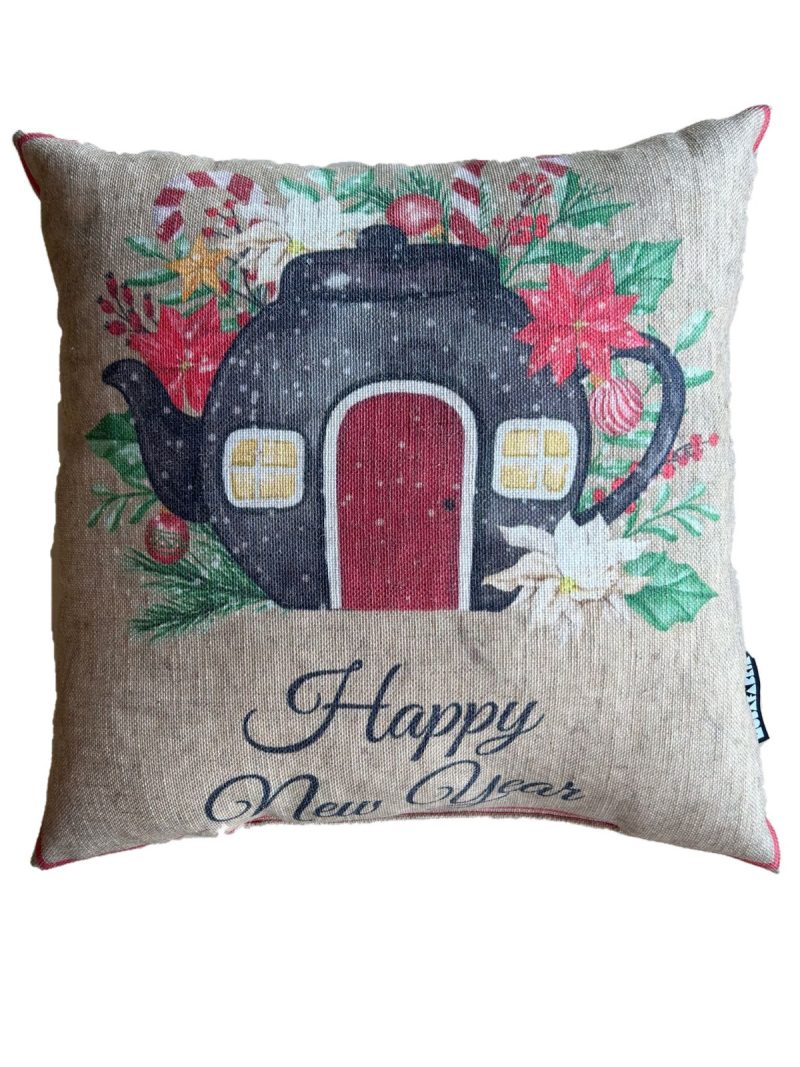 New Year Themed Pillow Cover for Holiday Decorating - Image 2