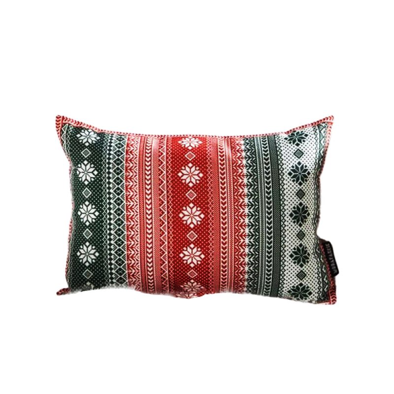 Red & Green Plaid Christmas Themed Pillow Cover - Image 3