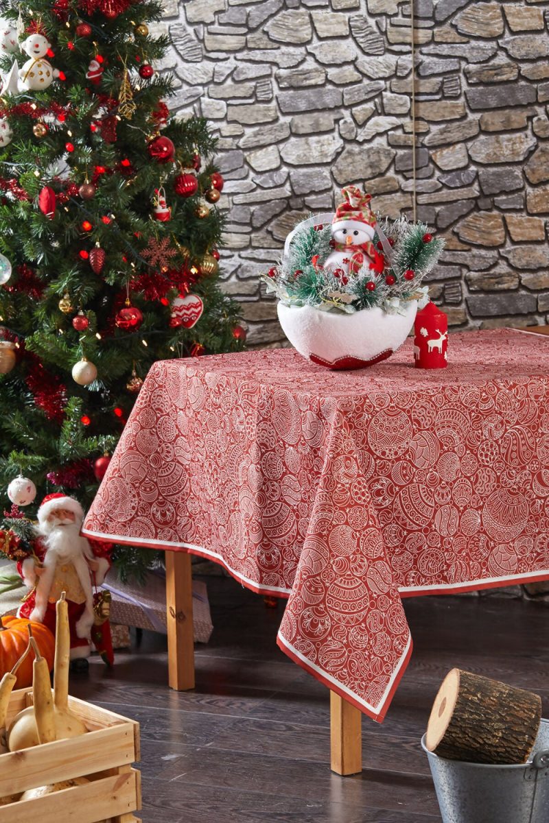 Red Christmas Tablecloth