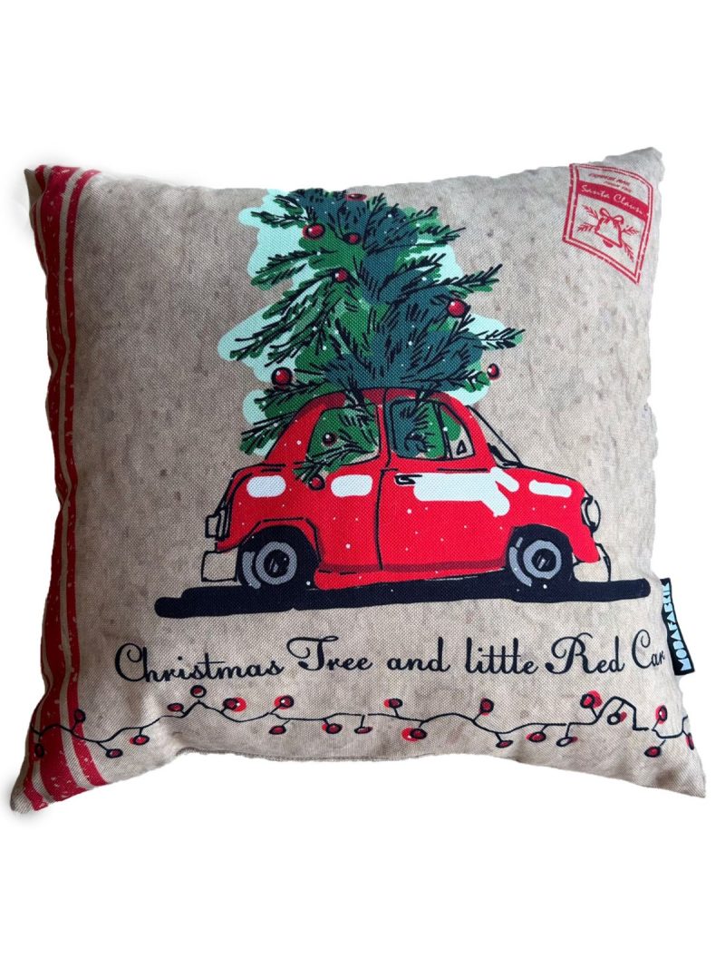 Antique Car Pattern Pillow Cover, Holiday Decorating - Image 8