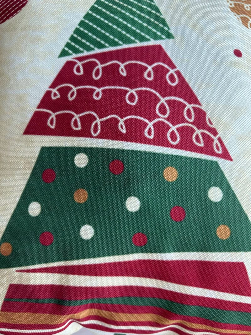 Abstract Christmas Tree Pattern Pillow Cover, Holiday Decorating - Image 3